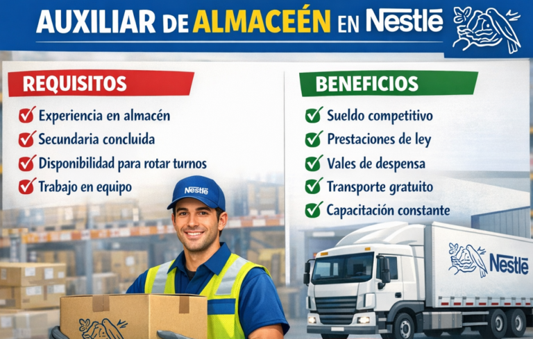 Lee más sobre el artículo AUXILIAR DE ALMACÉN EN NESTLÉ