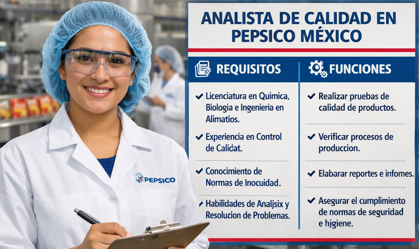 Lee más sobre el artículo ANALISTA DE CALIDAD EN PEPSICO MÉXICO