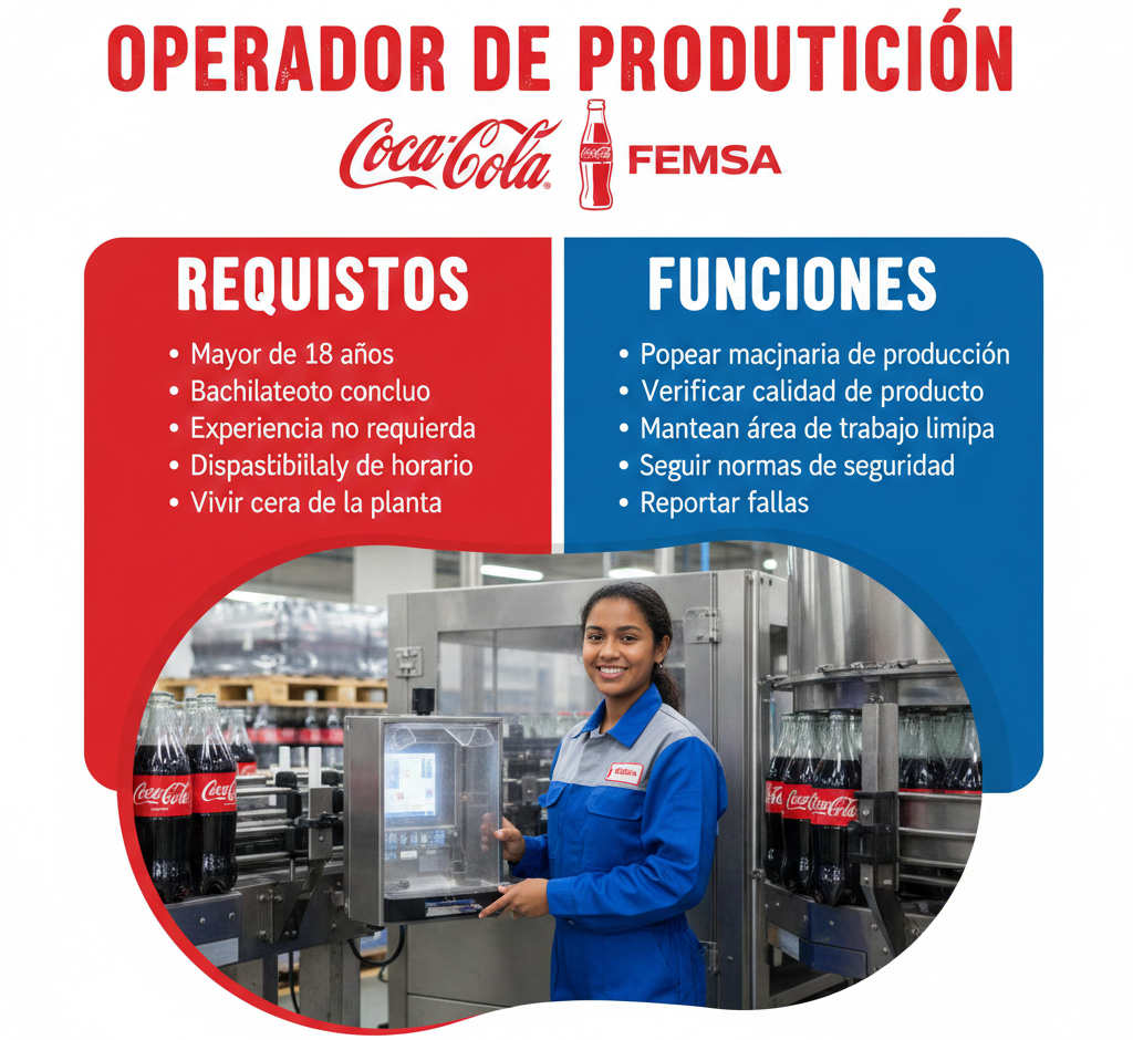 Lee más sobre el artículo OPERADOR DE PRODUCCIÓN EN COCA-COLA FEMSA