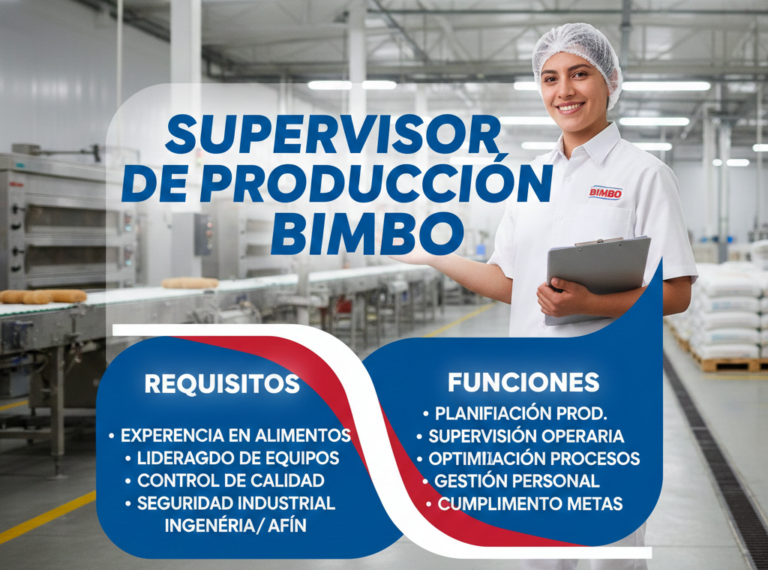 Lee más sobre el artículo SUPERVISOR DE PRODUCCIÓN EN BIMBO