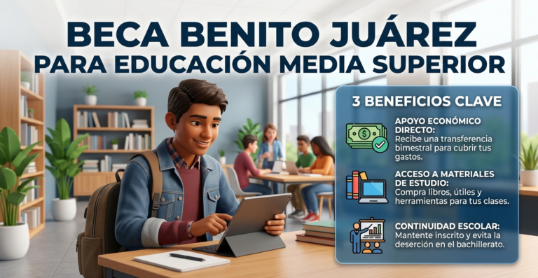 Lee más sobre el artículo Beca Benito Juárez para Educación Media Superior 👨‍👩‍👧‍👦