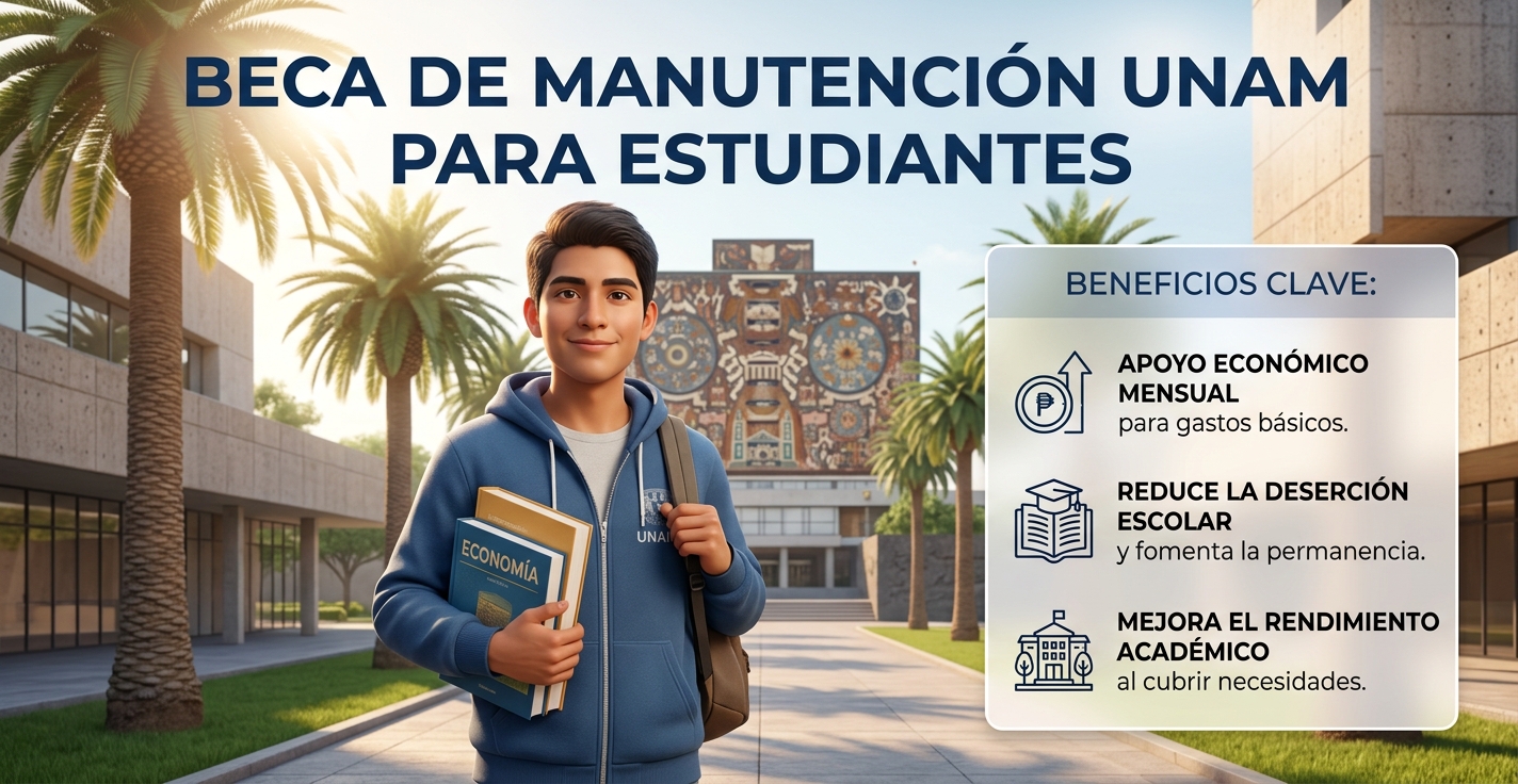 Lee más sobre el artículo Beca de Manutención UNAM para Estudiantes