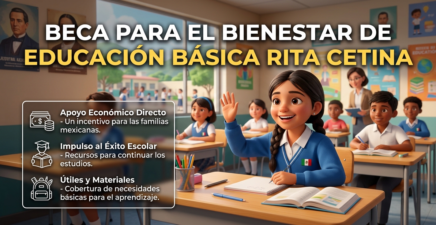 Lee más sobre el artículo Beca para el Bienestar de Educación Básica Rita Cetina
