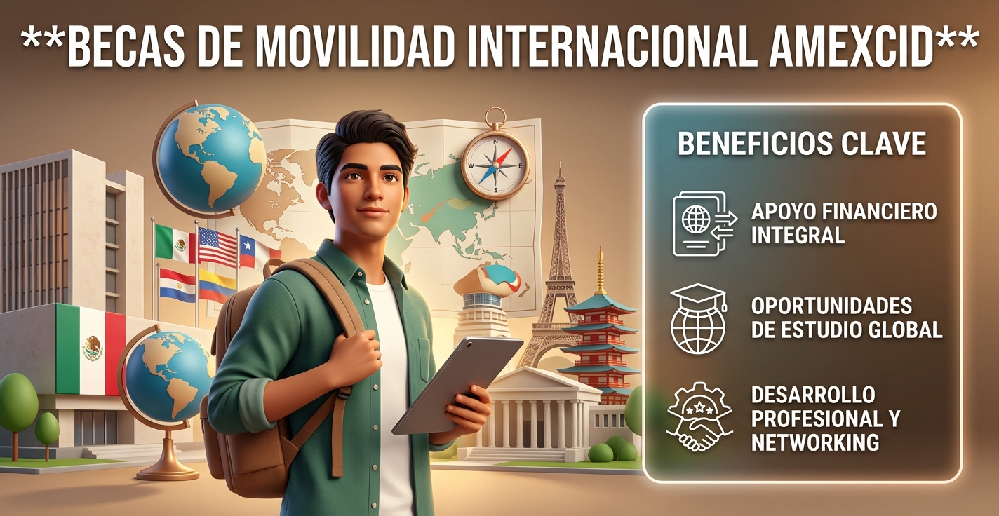 Lee más sobre el artículo Becas de Movilidad Internacional AMEXCID