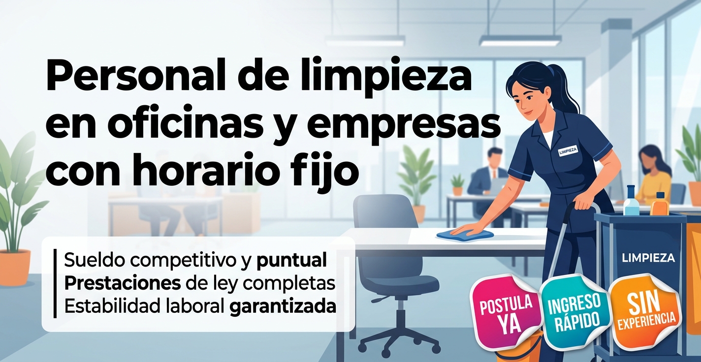 Lee más sobre el artículo Personal de limpieza en oficinas y empresas con horario fijo 📜✨